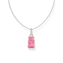 Thomas Sabo KE2209-052-9-L45V Collana con ciondolo orso in oro rosa e zirconi 40-45 cm da donna