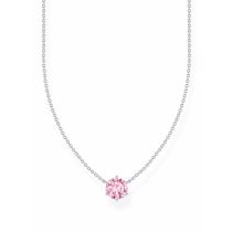 Thomas Sabo KE2210-051-9-L45V Collana d'argento con ciondolo in zirconi rosa 40-45 cm donna