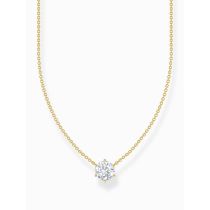 Thomas Sabo KE2210-414-14-L45V Collana placcata oro con ciondolo in zirconi bianchi Donna