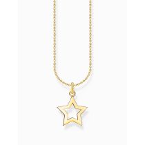 Thomas Sabo KE2222-413-39-L45V Collana placcata oro con ciondolo a stella Donna