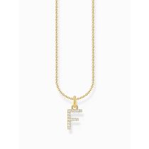 Thomas Sabo KE2245-414-14-L45V Catena placcata oro Lettera F Ladies