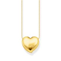Thomas Sabo KE2276-413-39-L45V Bold - Catena placcata oro con ciondolo a forma di cuore 40-45 cm collana da donna