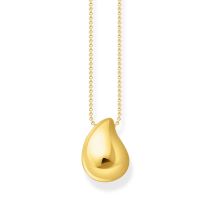 Thomas Sabo KE2281-413-39-L50V Bold - Catena placcata oro con ciondolo a forma di goccia 40-45 cm da donna