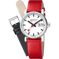 Mondaine MSE.30210.LCV.SET Orologio Da Donna evo2 SBB vegan Set con 2 cinturini 30mm 3ATM