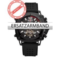 Perigaum cinturino Silicone P-1001 nero senza fibbia 24 mm