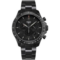 Traser H3 109466 P67 Officer Cronografo Nero Acciaio Orologio Uomo 46mm 10ATM