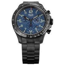 Traser H3 109462 P67 Officer Cronografo Blu Acciaio Orologio Uomo 46mm 