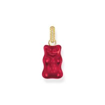Thomas Sabo PE967-414-10 Ciondolo Orsetti d'Oro grande placcato rosso con pietre Donna