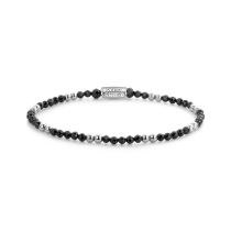 Rebel & Rose RR-30005-S-S Braccialetto Nero & Silver Glam Rocks