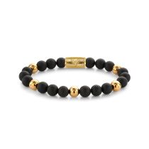 Rebel & Rose Braccialetto Matt Black Madonna RR-8DV05-G-L Uomo