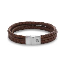 Rebel & Rose RR-M0056-S-L Braccialetto Full Metal Premium Combo 12mm Cognac
