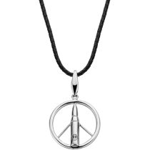 Rebel & Rose RR-NL017-S-L Make Love Not War Unisex Collana 70cm