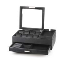 Rothenschild RS-LF8WB2V-BL Scatola per orologi e accessori in similpelle [6] Nera con cassetto