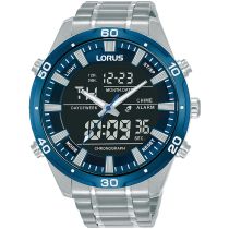 Lorus RW647AX9 Digital Cronografo Orologio Uomo 46mm 10ATM