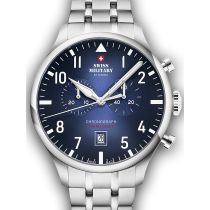 Swiss Military SM34098.03 Vintage Cronografo Orologio Uomo 43mm 10ATM
