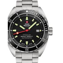 Swiss Military SMA34100.01 Diver Titanio Automatico Orologio Uomo 42mm 30ATM