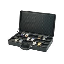 Rothenschild Cassa dell orologi RS-3250-24CF-BL per 24 orologi