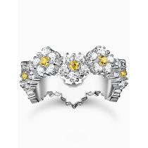 Thomas Sabo TR2337-051-4-56 Anello - Fiore con pietre argento Signore