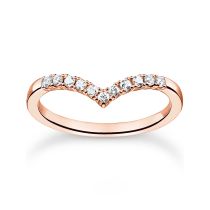 Thomas Sabo Anello da donna TR2394-416-14-52 forma a V misura 52
