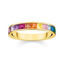 Thomas Sabo Anello da donna TR2403-996-7-56 Pietra Arcobaleno misura 56