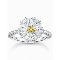Thomas Sabo TR2493-051-4-56 Anello da cocktail Fiore con pietre argento Signore