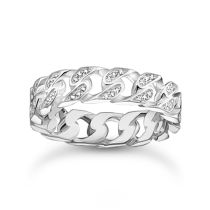 Thomas Sabo TR2500-051-14-56 Anello - Collegamenti a catena pietre bianche argento Signore
