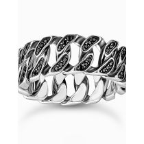 Thomas Sabo TR2501-643-11-64 Anello unisex - Catena a maglie Neroe pietre argento