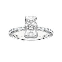 Thomas Sabo TR2504-051-14-56 Anello con Haribo Orso d'Oro E Pietre Argento Donna