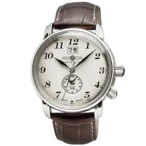 Zeppelin LZ127 7644-5 Orologio Orologio Uomo doppio tempo marrone