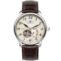 Zeppelin LZ-127 7666-5 Automatico argento marrone Orologio Uomo 41mm 50M