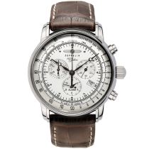 Zeppelin 7680-1 100 Anni di Zeppelin Allarme Cronografo Orologio Uomo 42mm 5ATM