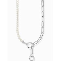 Thomas Sabo KE2193-167-14 collana da donna perle coltivate d'acqua dolce e catena a maglie, regolabile
