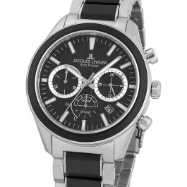 JACQUES LEMANS CRONOGRAFO Uomo Liverpool Acciaio/Verde Cronografo 1 2099f 326272399737