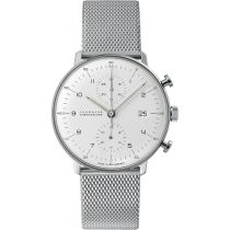 Junghans 27400346 Orologio Uomo Max Bill Chronoscope 40mm 5ATM 