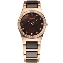 Bering Ceramica 32426-765 Orologio Donna oro rosa marrone 26 mm