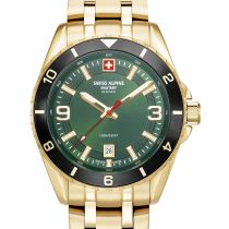 Swiss Alpine Military 7034.1118 Orologio Uomo Sierra oro verde 42mm 10ATM