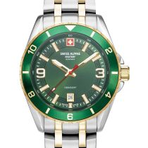 Swiss Alpine Military 7034.1144 Orologio Uomo Sierra bicolore verde 42mm 10ATM