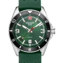 Swiss Alpine Military 7034.1838 Orologio Uomo Sierra argento verde 42mm 10ATM