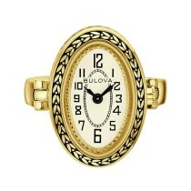 Bulova 97L188 Orologio Anello Donna 17mm 3ATM, Cinturino Regolabile 18,5 +4 mm