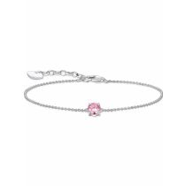 Thomas Sabo A2156-051-9-L19V Bracciale con ciondolo in zirconi rosa 16-19 cm