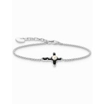 Thomas Sabo A2173-167-11-L19V Bracciale in argento con croce Nera Cross Romance