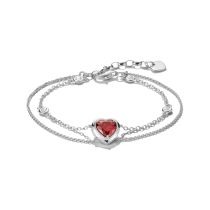 Thomas Sabo A2222-051-10-L19V Bracciale A doppia fila con cuore Elyndra Argento