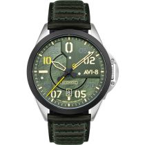 AVI-8 AV-4086-03 P-51 Mustang Automatico Orologio Uomo 43mm 5ATM