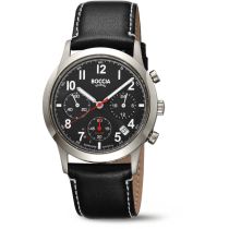 Boccia 3735-01 Orologio Uomo Titanio Solare Cronografo 40mm 5ATM