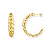 Thomas Sabo CR758-413-39 Orecchini a cerchio forme organiche placcato oro Signore