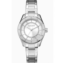 DKNY DK1L018M0015 Orologio Donna Chambers Sport Argento 30mm 5ATM