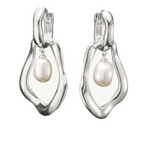 Thomas Sabo H2321-082-14 Orecchini a Cerchio con Braccialetto di Perle Natural Beauty Argento Donna
