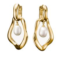 Thomas Sabo H2321-430-14 Orecchini a Cerchio con Braccialetto di Perle Natural Beauty Placcato In Oro Donna