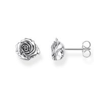 Thomas Sabo H2323-637-21 Orecchini a bottone midnight rose argento Signore