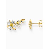 Thomas Sabo H2324-414-4 Orecchini a bottone fiore placcato oro Signore